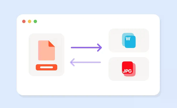 PDF converted to a Word document and a JPG image