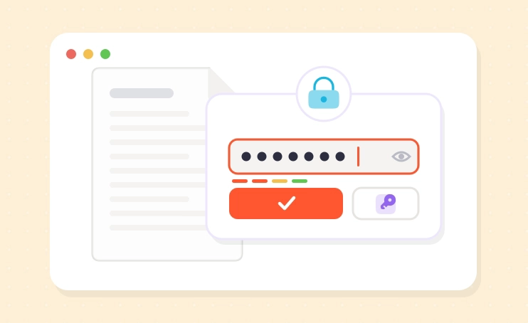 PDF document locked with a password and padlock