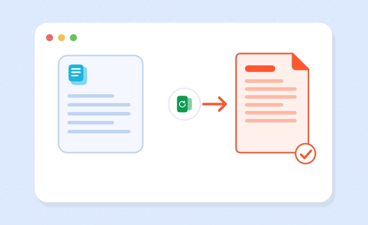 A Word document turning into a PDF file